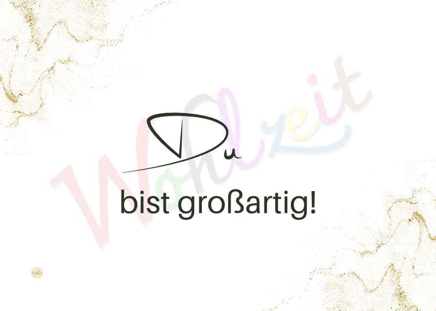 Du bist grossartig_Postkarte