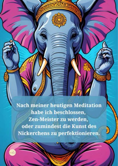 Nach meiner heutigen Meditation habe ich beschlossen, Zen-Meister zu werden