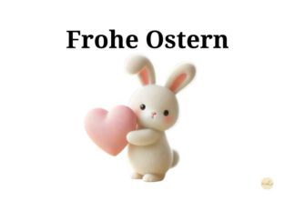 Frohe Ostern - Hase mit Herz