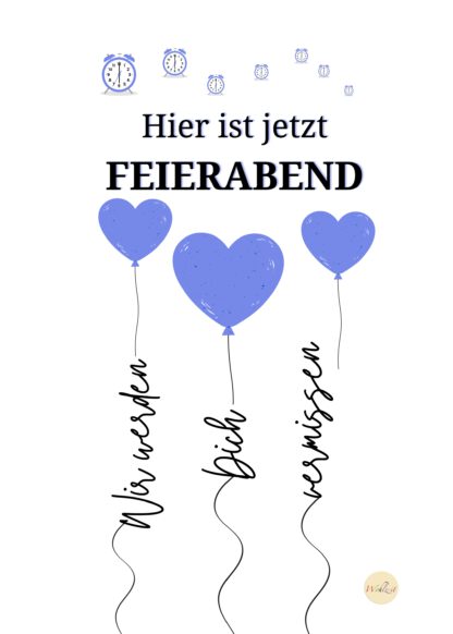 Blaue Luftballons_Abschiedskarte