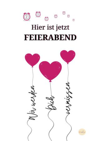 Hier ist jetzt Feierabend
