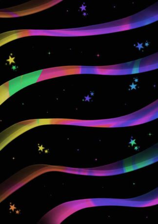 digitales Bild in Neonfarben - Wellen