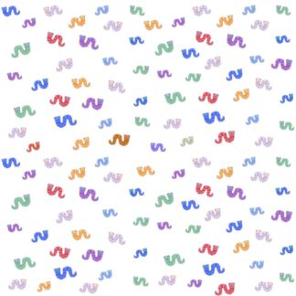 Bunte Wattwürmer – Handgezeichnetes Muster für Printables & Deko