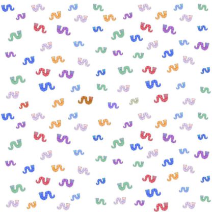 Bunte Wattwürmer – Handgezeichnetes Muster für Printables & Deko