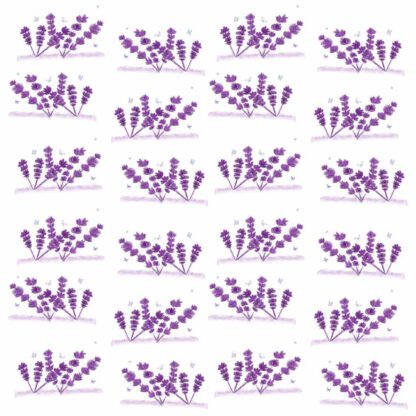 Violetter Lavendel mit Schmetterlingen - Digitales Muster