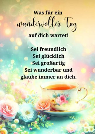Was für ein wundervoller Tag auf dich wartet!