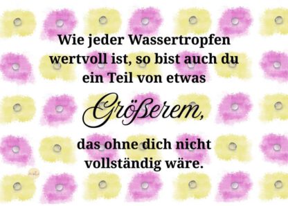 Wie jeder Wassertropfen wertvoll ist