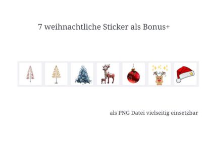7 weihnachtliche Sticker