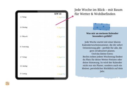 digitaler Kalender 2026