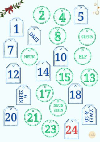 Adventskalender Zahlen