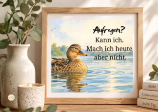 Bloß nicht aufregen :-)