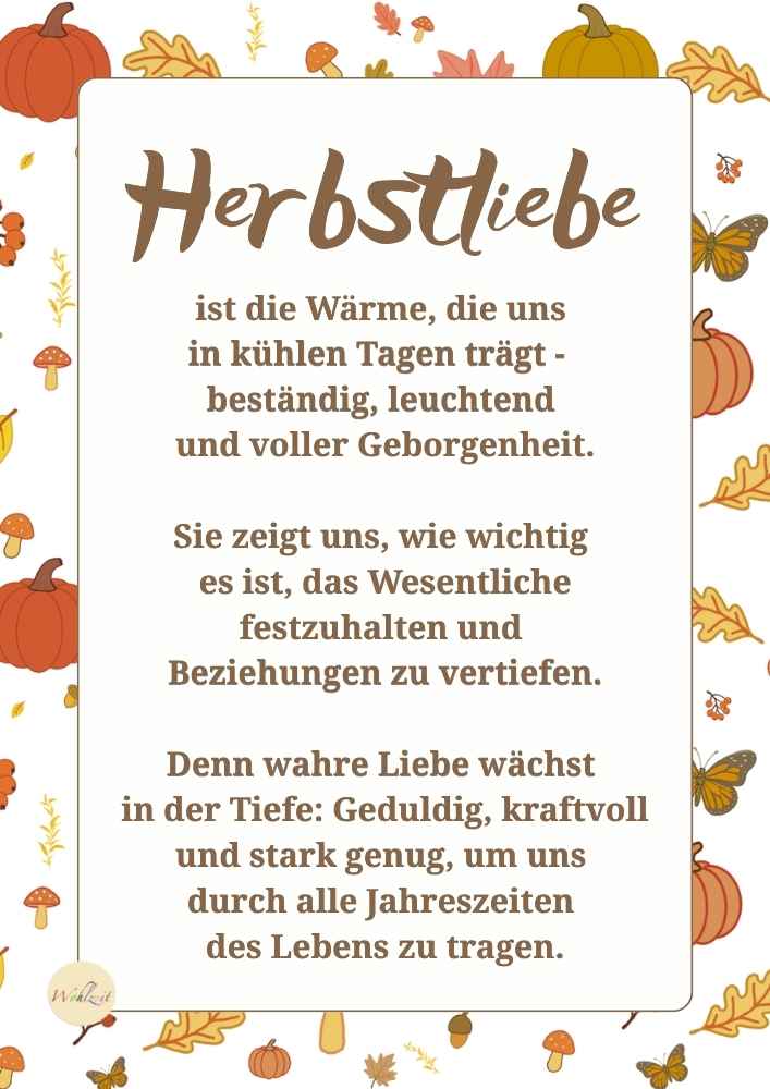 Herbstliebe Plakat