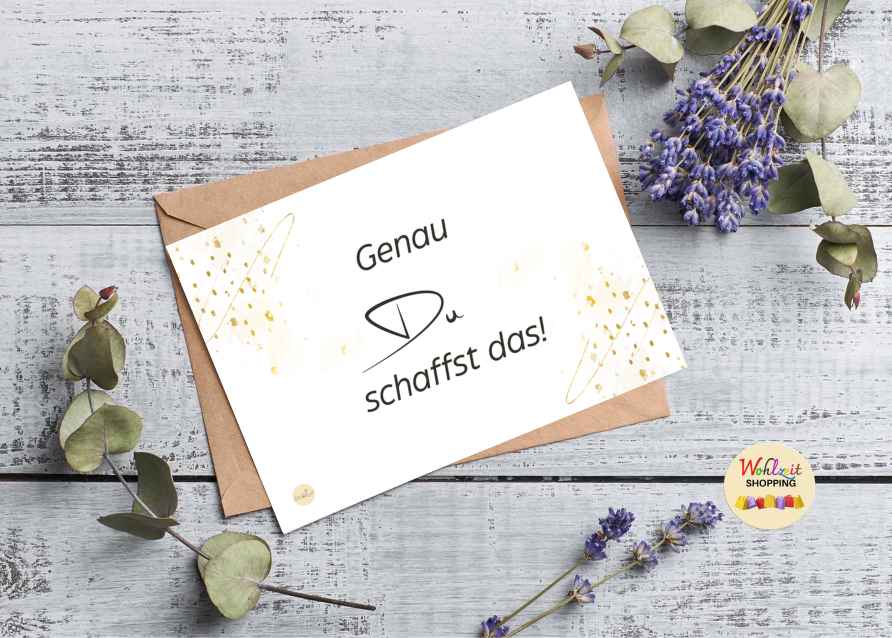 Genau Du schaffst das – Digitales Motiv zum Ausdrucken | JPG Download – Bild 4