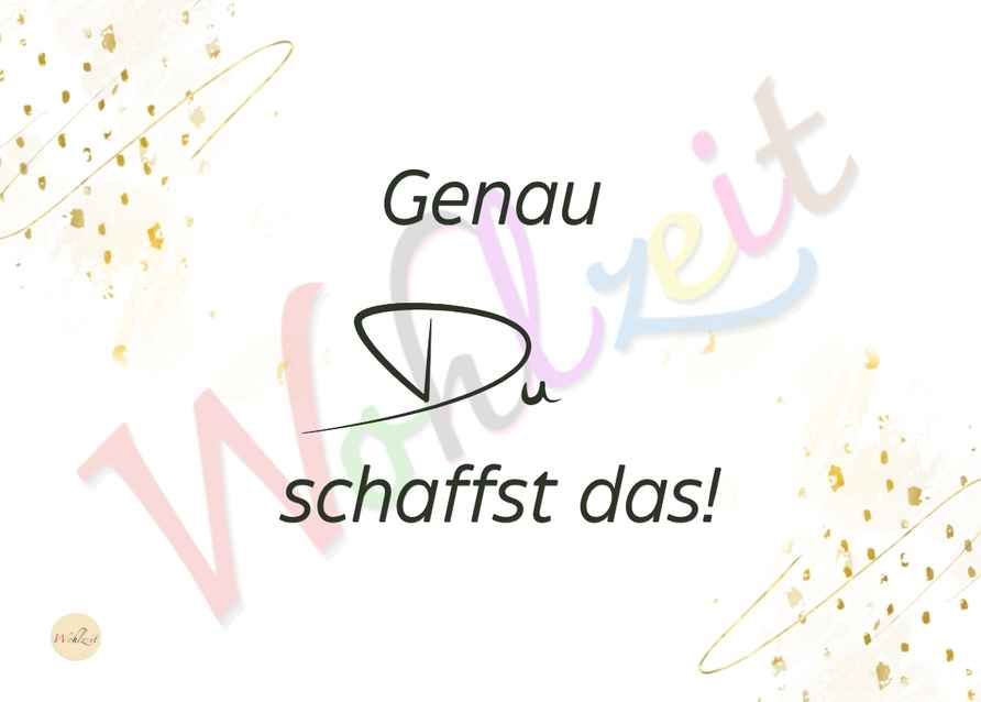Genau Du schaffst das – Digitales Motiv zum Ausdrucken | JPG Download – Bild 5